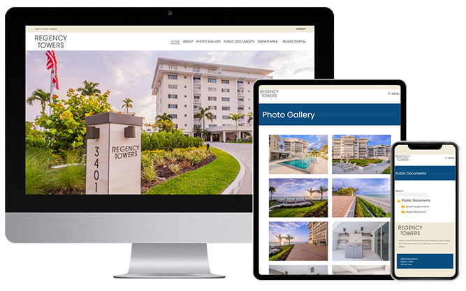 RGB HOA Sites Condo Owners Association Website Design Portfolio | Regency Towers